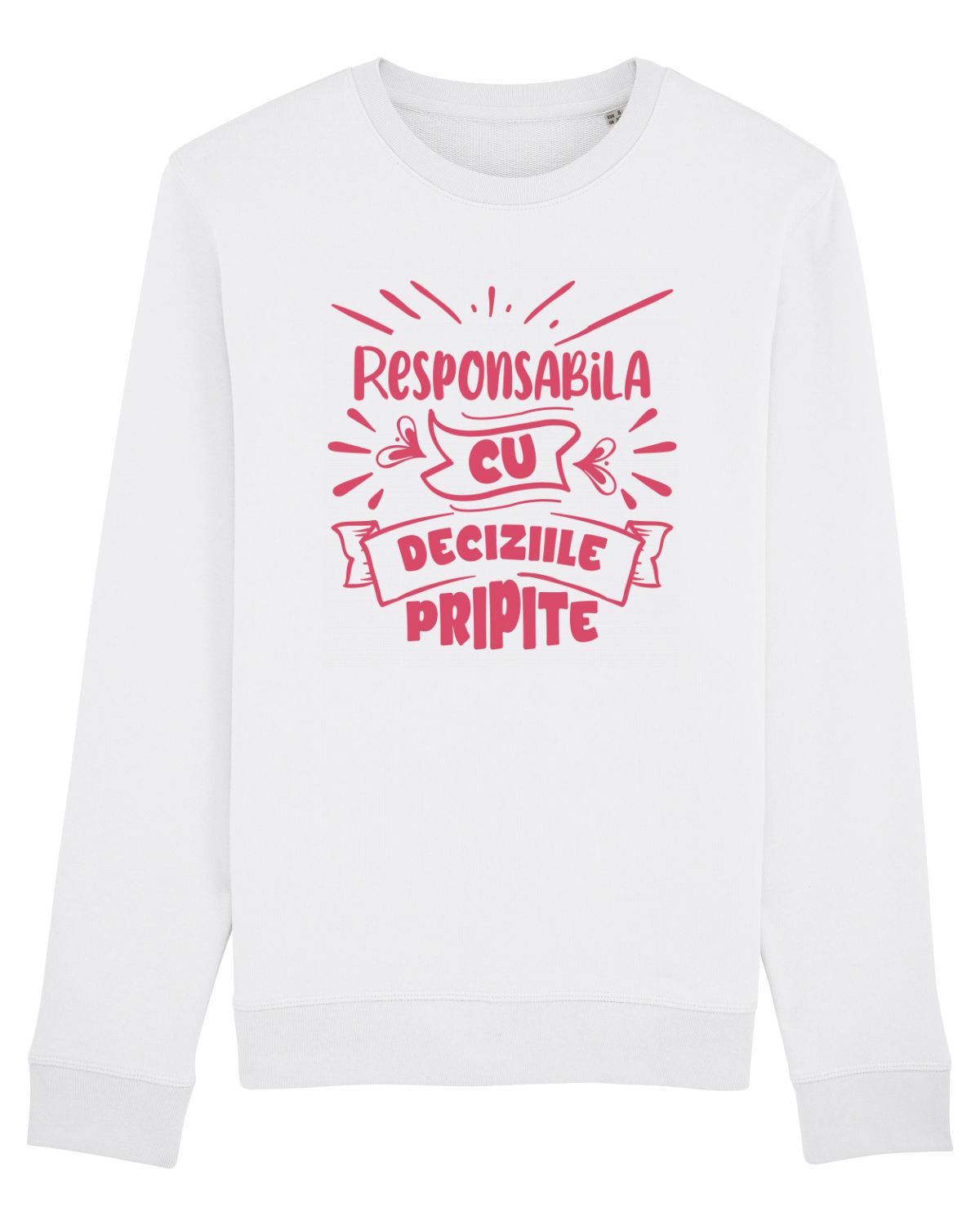 Bluză mânecă lungă Unisex Rise White