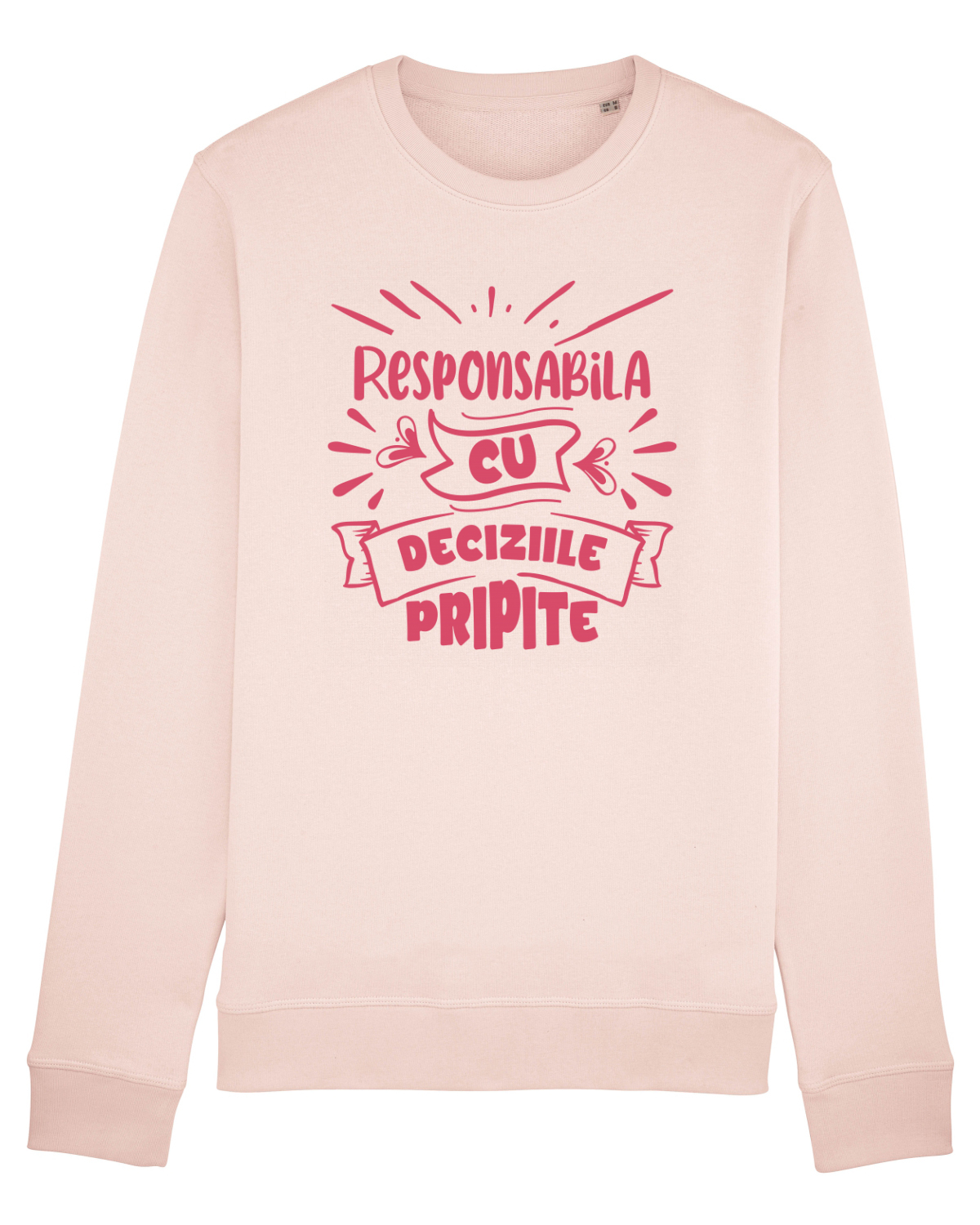 Bluză mânecă lungă Unisex Rise Candy Pink