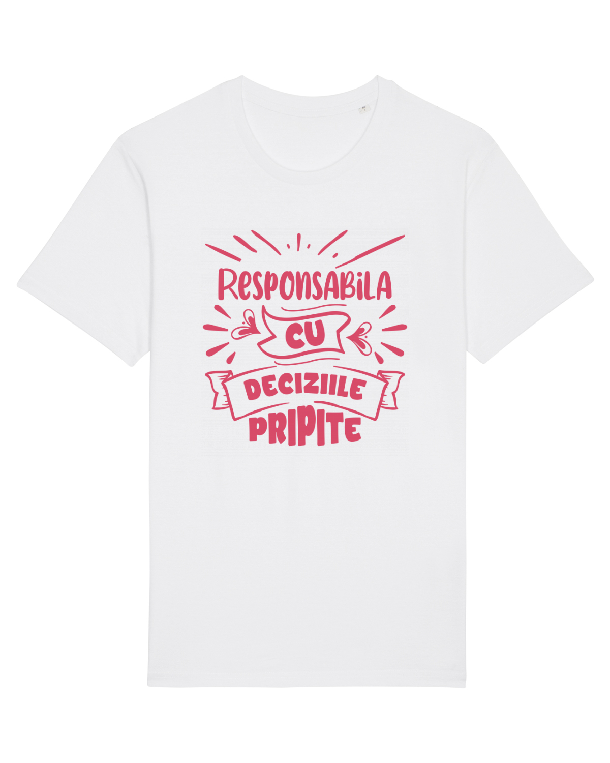 Tricou mânecă scurtă Unisex Rocker White