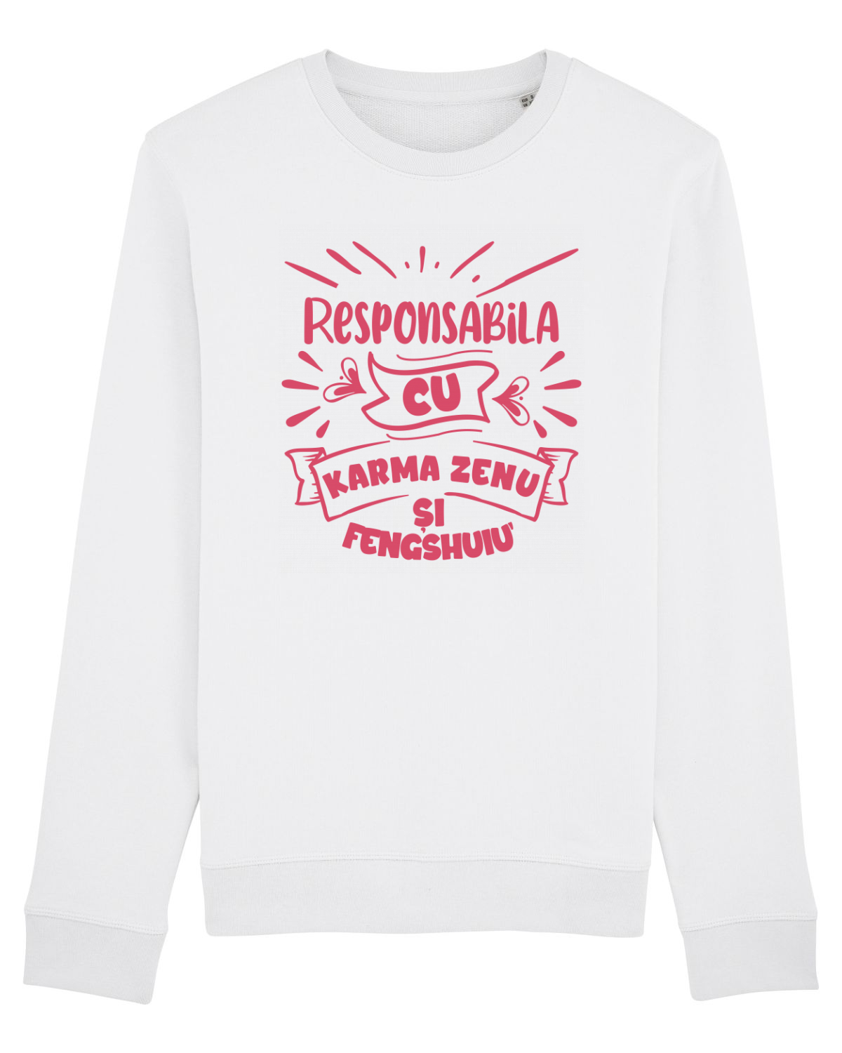 Bluză mânecă lungă Unisex Rise White