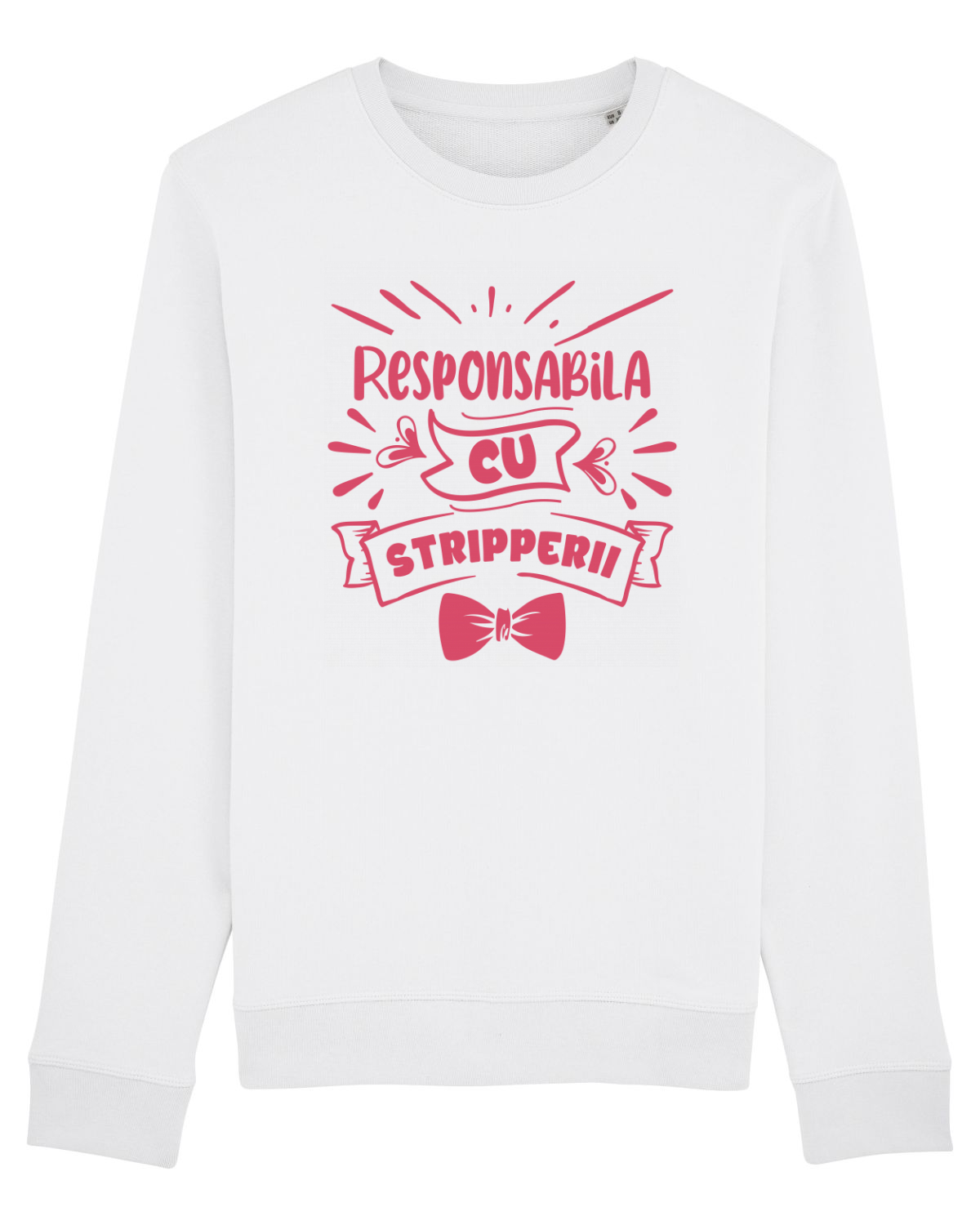 Bluză mânecă lungă Unisex Rise White
