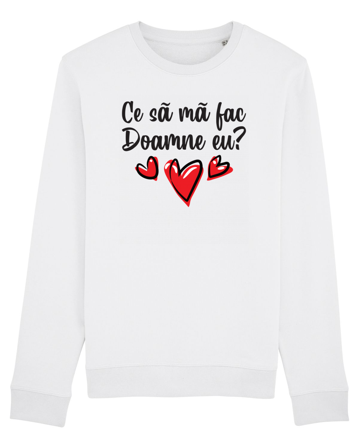Bluză mânecă lungă Unisex Rise White