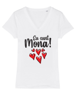 De petrecere - Eu sunt Mona Tricou mânecă scurtă guler V Damă Evoker