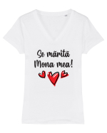 De petrecere - Se mărită Mona mea Tricou mânecă scurtă guler V Damă Evoker