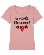 De petrecere - Se mărită Mona mea Tricou mânecă scurtă guler larg fitted Damă Expresser