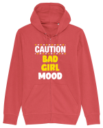 Caution - bad girl mood Hanorac cu fermoar Unisex Connector