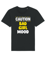 Caution - bad girl mood Tricou mânecă scurtă Unisex Rocker