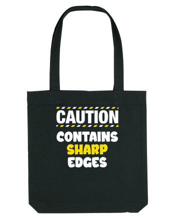 Caution - contains sharp edges Black