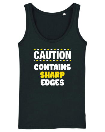 Caution - contains sharp edges Black