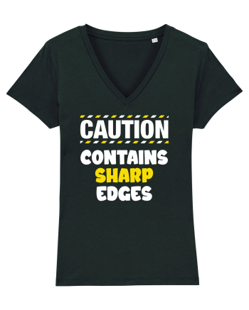 Caution - contains sharp edges Black