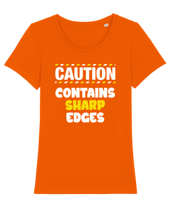 Caution - contains sharp edges Bright Orange