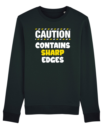 Caution - contains sharp edges Black