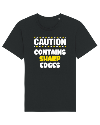 Caution - contains sharp edges Black