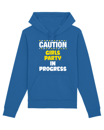 Caution - girls party in progress Royal Blue