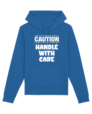Caution - handle with care Royal Blue