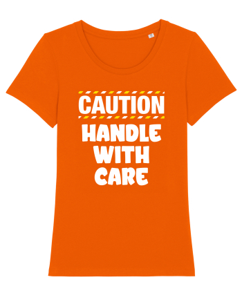 Caution - handle with care Bright Orange