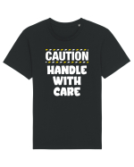 Caution - handle with care Tricou mânecă scurtă Unisex Rocker