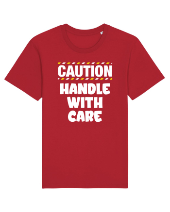 Caution - handle with care Red