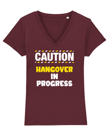 Caution - hangover in progress Burgundy