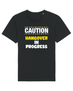 Caution - hangover in progress Tricou mânecă scurtă Unisex Rocker