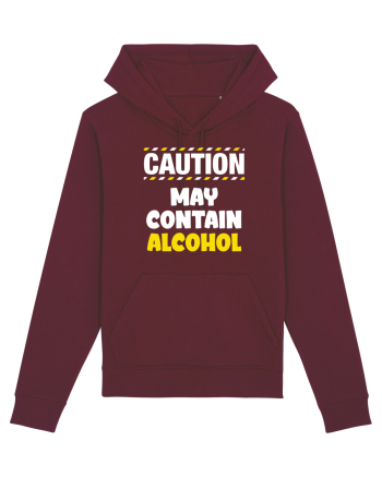 Caution - may contain alcohol Burgundy