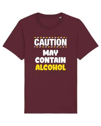 Caution - may contain alcohol Burgundy