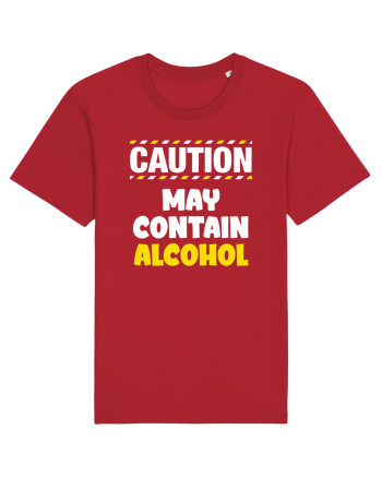 Caution - may contain alcohol Red
