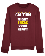 Caution - might break your heart Bluză mânecă lungă Unisex Rise