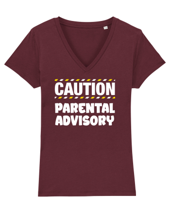 Caution - parental advisory Burgundy