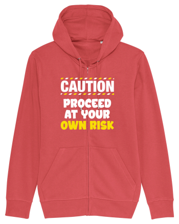 Caution - proceed at your own risk Carmine Red