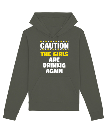 Caution - the girls are drinking again Khaki