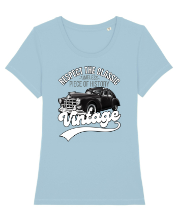 Vintage Classic Car Sky Blue