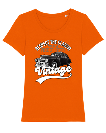 Vintage Classic Car Bright Orange