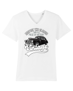 Vintage Classic Car Tricou mânecă scurtă guler V Bărbat Presenter
