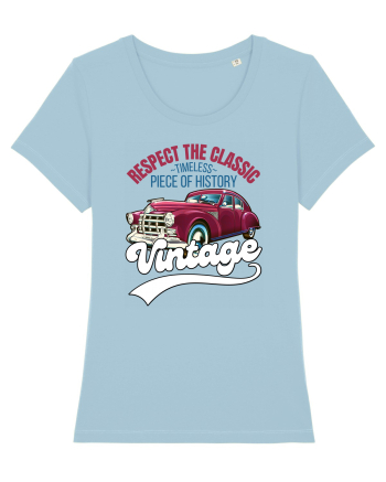 Vintage Classic Car Sky Blue