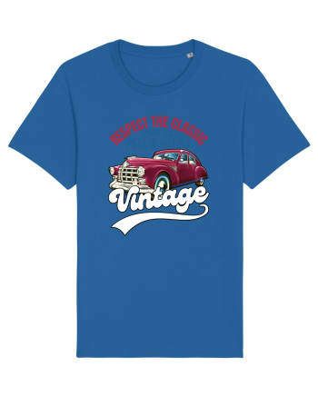 Vintage Classic Car Royal Blue