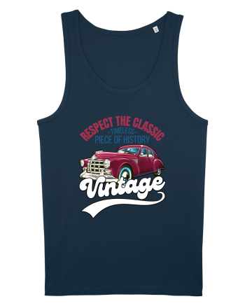 Vintage Classic Car Navy
