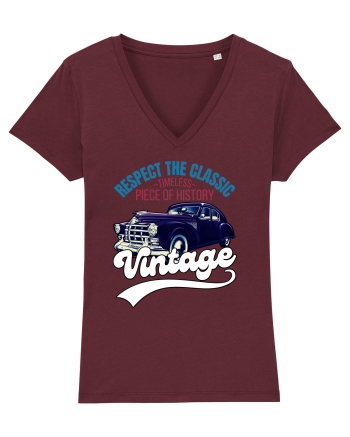 Vintage Classic Car Burgundy