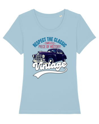 Vintage Classic Car Sky Blue