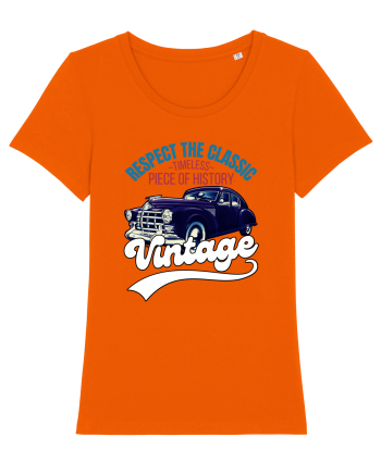 Vintage Classic Car Bright Orange