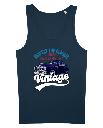 Vintage Classic Car Navy