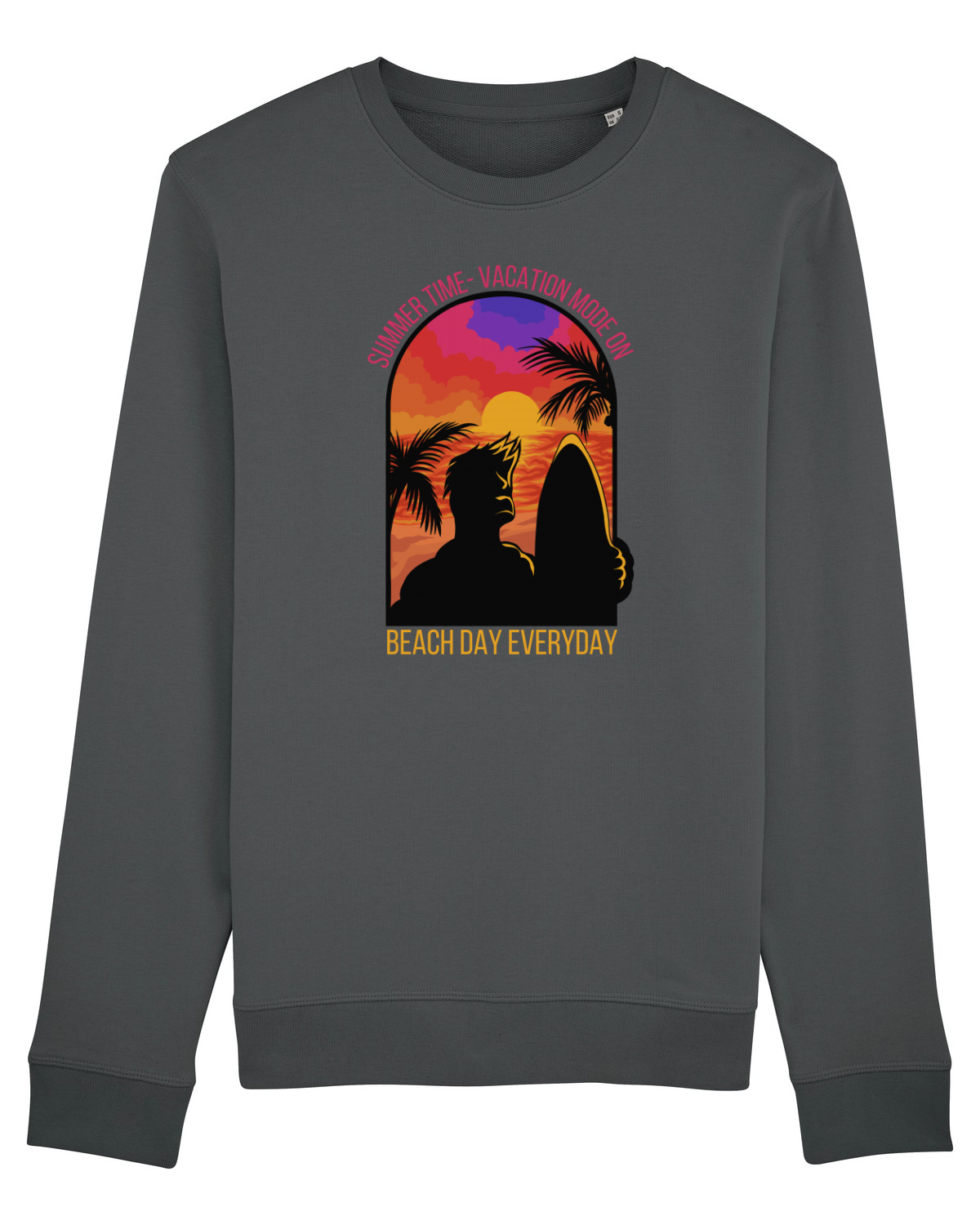 Bluză mânecă lungă Unisex Rise Anthracite