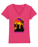 Vacation Mode On Tricou mânecă scurtă guler V Damă Evoker