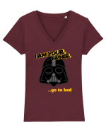 Funny Darth Vader Tricou mânecă scurtă guler V Damă Evoker