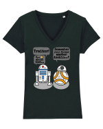Funny R2D2 And BB8 Tricou mânecă scurtă guler V Damă Evoker