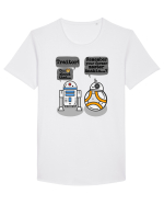Funny R2D2 And BB8 Tricou mânecă scurtă guler larg Bărbat Skater
