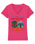Funny Mandalorian Tricou mânecă scurtă guler V Damă Evoker
