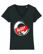 Motorcycle Alert Tricou mânecă scurtă guler V Damă Evoker