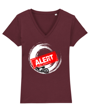 Motorcycle Alert Burgundy