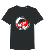 Motorcycle Alert Tricou mânecă scurtă guler larg Bărbat Skater